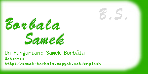 borbala samek business card